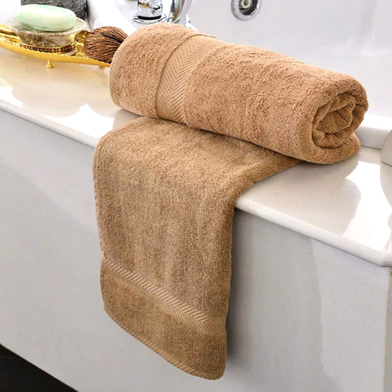 BEST TOWEL Pack of 6 Bath Towels - Extra-Absorbent - 100% Cotton - 27" x 54" (Multi, 6 Pack Bath Towel)