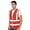 Red, variant on Toptie Class 2 High Visibility Zipper Front Safety Vest With 9 Pockets and Reflective Strips, Meets ANSI/ISEA Standards