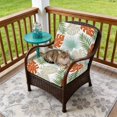 thumbnail image 4 of Outdoor Patio Cushion Covers 4 Pack Summer Palm Leaf Patio Chair Cushion Covers with Ties and Zipper Waterproof Outdoor Seat Cushion Covers for Patio Furniture 22"x20", 4 of 7