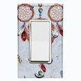 thumbnail image 1 of Metal Light Switch Plate Cover Beaded Feather Dreamcatcher DRM002, 1 of 15