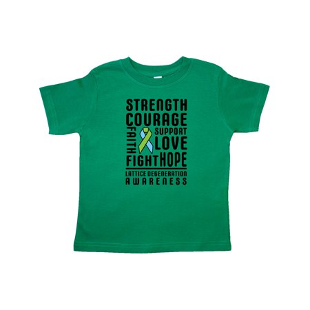 

Inktastic Lattice Degeneration Strength Hope Support and Courage Gift Toddler Boy or Toddler Girl T-Shirt