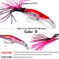 thumbnail image 1 of 14cm Squid Lure with Tentacles - 40g Realistic Fishing Bait, 1 of 9