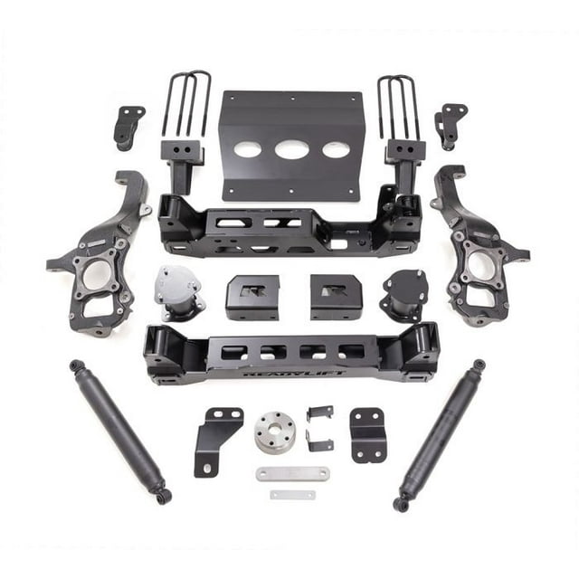 Fits 2015-2020 Ford F-150 ReadyLIFT Lift Kit Suspension 44-25600 6 Inch Front Lift; 4 Inch Rear Lift; With Rear SST3000 Shock Absorbers In Kit; Black Components