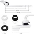 Universal Toilet Flush Lever Handle, White Plastic, Front Mount