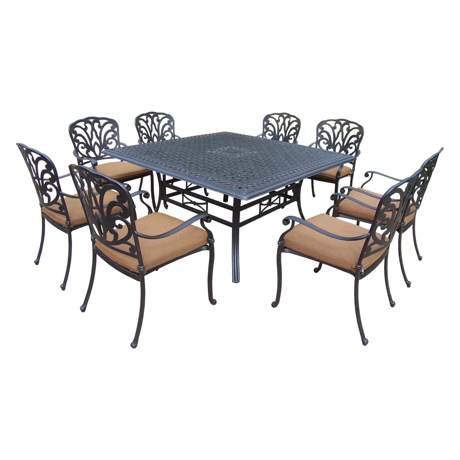 Oakland Living Hampton 60 in. Square Patio Dining Set