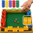 thumbnail image 1 of Juego Shut the Box Queensell de madera para 4 jugadores con 15 dados, 1 of 9