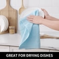 thumbnail image 4 of decorUhome 100% Cotton Terry Kitchen Dish Cloths, Ultra Soft and Absorbent Dish Towels for Kitchen, Perfect for Drying and Washing Dishes, 6 Pack, 12 x 12 Inches, Sky Blue, 4 of 8