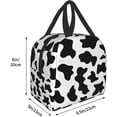 thumbnail image 3 of Sunyuer Girls Cow Printed  Pattern Insulated Waterproof Oxford Cloth Reusable Lunch Bag, 3 of 6