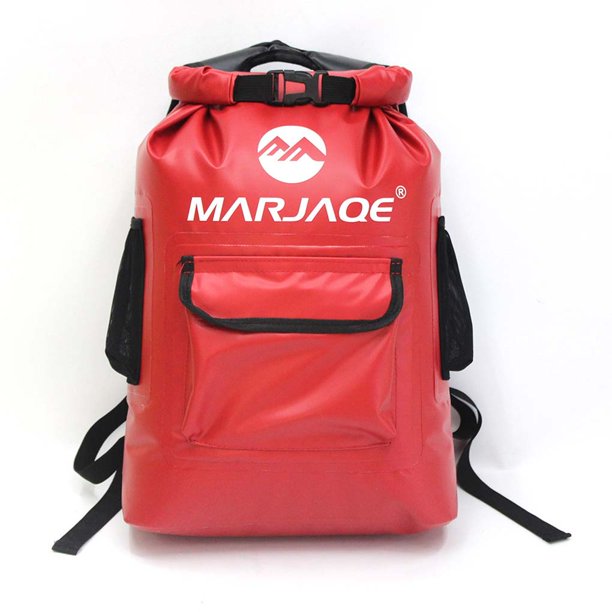 Greeniant Bolsa seca impermeable 22L de camuflaje de gran capacidad con hebilla con bolsillo para teléfono Paquete de deportes Deportes acuáticos Rojo