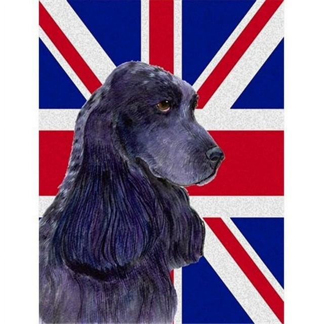 Carolines Treasures SS4913CHF Cocker Spaniel With English Union Jack British Flag Flag Canvas House Size