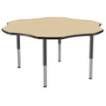 thumbnail image 1 of ECR4Kids 60in Flower Everyday T-Mold Adjustable Activity Table Maple/Black/Black - Super Leg, 1 of 8
