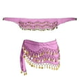 thumbnail image 6 of EDFBUYKRS Female Skirts Women's Skirts Knee Length with Pockets Women's Belly Dance Scarf Wrap Skirt Waistband Flowy Bohemian Gypsy Skirt for Performances and Parties, 6 of 6
