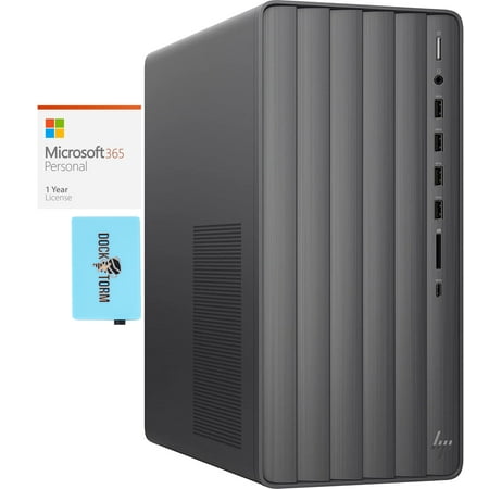 HP ENVY TE01-4254 Home/Business Desktop (Intel i7-13700 16-Core  Intel UHD 770  16GB RAM  2TB m.2 SATA SSD  Wifi  Win 11 Pro) with Microsoft 365 Personal   Dockztorm Hub
