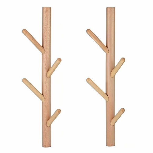 Perchero de pared con forma de árbol VAWNKUKN, 2 unidades