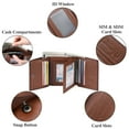 thumbnail image 5 of GAEKEAO Trifold Leather Wallets for Men, Genuine Leather Mens Wallets RFID Blocking, Brown Tri Fold Wallet with 3 ID Window and Multiple Card Slots, Billeteras de Hombres, 5 of 8