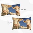 thumbnail image 4 of Balery Cows Cattles Pillow Covers,Bed Pilowcases,Reversible Plush Throw Pillow Covers End Pillow Encasement,Pillow Case - 20"X30", 4 of 9