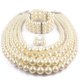 thumbnail image 1 of European and American Cross-border Explosion Models Exaggerated Imitation Pearl Set Multi-layer Pearl Necklac Beaded Three-piece, 1 of 5