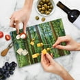 thumbnail image 5 of National Parks Cutting Board, View of Tree Branches in Scenic Springtime Conifers Sequoia Art Prints, Decorative Tempered Glass Cutting and Serving Board, Small Size, Green Brown, by Ambesonne, 5 of 5