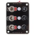 thumbnail image 4 of WEUVEB Rectangular Aux Switch Panel with Led Lighted Toggle Function for Vehicle Installation 1Pcs 9.80X7.10X6.00CM, 4 of 7