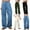 Blue, variant on uublik Work Cargo Pants for Women Black High Waist Loose Sweatpants Casual Lounge Yoga Workout Palazzo