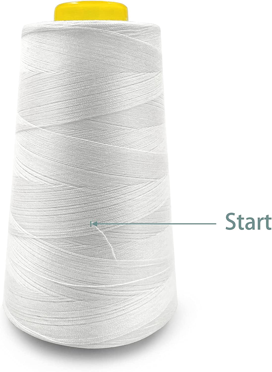 ABCISI 8 Cones of 3000 Yards Sewing Thread,  Each Spool Thread for All Purpose Sewing - 100% Polyester  for Serger Overlock Quilting Machine 40S/2 White+Black