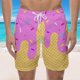 thumbnail image 1 of WILLBEST Pantalones Cortos Casuales para Hombre, Ideales para Nadar En La Playa y Hacer Ejercicio, con Un Elegante Diseño con Cordones y Estampado de Hielo Derretido para Cualquier Temporada., 1 of 5