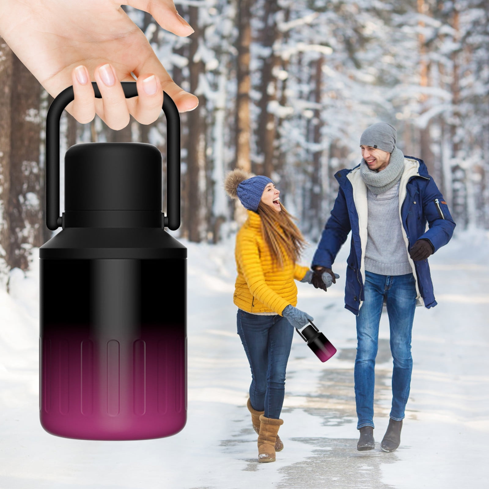 Staron 1000ML Vacuum Insulated Water Jug, Stainless Steel Gallon Bottle for Hot Cold Drinks, Travel Mug