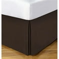 thumbnail image 1 of Lux Hotel FRE23614CHOC04 14 in. Basic Microfiber Bed Skirt  Chocolate - King, 1 of 10