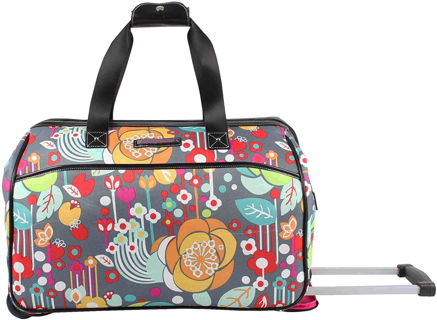 Luggage Designer Pattern Suitcase Wheeled Duffel Carry On Bag (22in, Bliss)