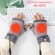 thumbnail image 4 of Tejido Guantes sin dedos Menores suaves Mujeres A prueba de viento A prueba de viento Cálido Mantenimiento USB Carro eléctrico Calefacción Mittens Protector de mano interior Caqui kenally HA011717-02, 4 of 7