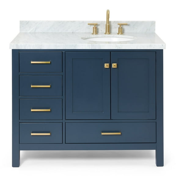 Ariel A043s-R-Vo Cambridge 43" Free Standing Single Basin Vanity Set - Blue