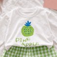 thumbnail image 6 of HCNTES Girls Clothes Toddler Baby Girl Fall Outfit Fruit Print Shirt and Gingham Plaid Pants Set Cute 2 Piece Winter Clothes, 6 of 6