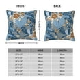 thumbnail image 4 of YFYANG Square Decorative Throw Pillow Case (Without Pillow Insert), Vintage Blue Tropical Flower Bedroom Sofa Car Cushion Cover, 26"x26", 4 of 9
