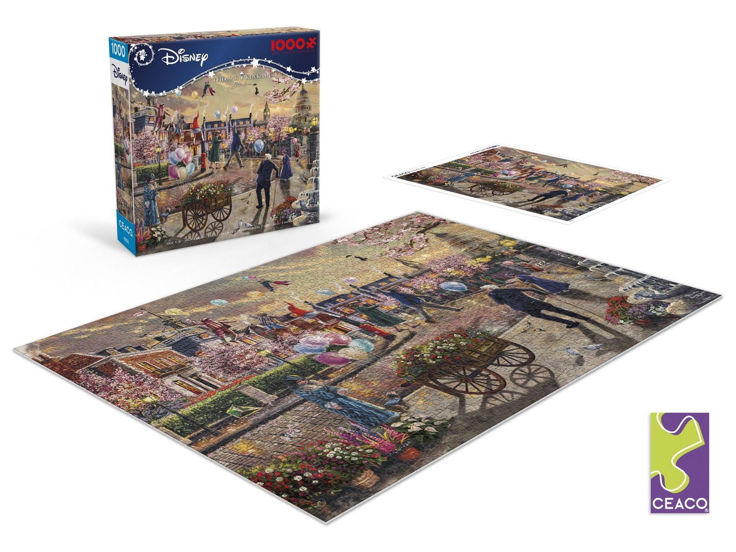 Ceaco Thomas Kinkade Mary Poppins Returns 1000-Puzzle à pièces emboîtables pour adultes de tous âges 14+