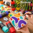 thumbnail image 6 of Shuttle Art 12 Colors Acrylic Paint, 250ml/8.45oz Bottles Acrylic Paint Set, Rich Pigments, Bulk Painting Supplies, 6 of 7