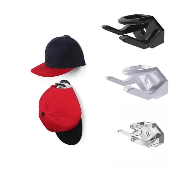 Wall Hat Hooks for Baseball Caps, or Screw Mount Hat Rack, Low-Profile Curved Hat Holders for Wall Decor and Storage
