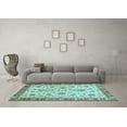thumbnail image 3 of Ahgly Company Indoor Rectangle Abstract Light Blue Modern Area Rugs, 5' x 8', 3 of 4