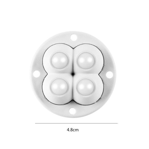 Mini Ruedas Giratorias 4 Uds. Mini ruedas giratorias sin ruido ruedas pequeñas autoadhesivas (perla de pegamento blanco) Hugtrwg Libre de BPA