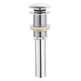 thumbnail image 2 of Blossom Solid Brass Pop-Up Bathroom Sink Drain | Brushed Nickel Finish | No Overflow, 2 of 3