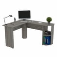 thumbnail image 3 of Pemberly Row Contemporary L-Shape Computer Desk in Gray Smoke Oak, 3 of 9