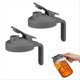thumbnail image 2 of 2 Pack Wide Mouth Flip Cap Jar Lids,Leak-Proof Seal Cover,Gray, 2 of 5
