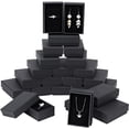 thumbnail image 1 of Paquete de 24 cajas cuadradas de cartón Kraft para joyas, collares y pendientes., 1 of 9