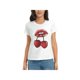 thumbnail image 1 of Camiseta con estampado de labios de cereza para San Valentín para mujer, camisetas de manga corta con cuello redondo, camisetas informales, 1 of 6
