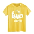 thumbnail image 1 of MEZZALL T-Shirt à Manches Courtes pour Fille, Col Rond, Été, Coupe Décontractée, Basique, Jaune, 10-11 Ans, 1 of 4
