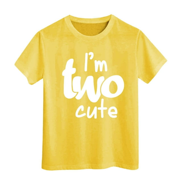MEZZALL T-Shirt à Manches Courtes pour Fille, Col Rond, Été, Coupe Décontractée, Basique, Jaune, 10-11 Ans