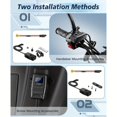thumbnail image 5 of Motorcycle Phone Charger, 6.4A Dual USB Type C PD & Quick Charge 3.0 Motorcycle USB Charger with Voltmeter & ON/Off Switch, Waterproof Motorcycle Accessories for Phone, Tablet, GPS, etc, 5 of 7