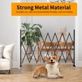 thumbnail image 4 of Expandable Barricade Gate,82" Metal Safety Barrier Gate with Casters,Accordion Garden Yard Outdoor Indoor Fence Folding Security Dog Gates Wall Mount,Black, 4 of 7