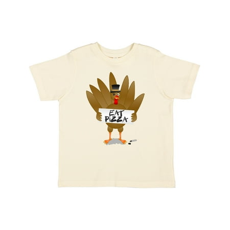 

Inktastic Turkey Holding a Sign Says Eat Pizza Gift Toddler Boy or Toddler Girl T-Shirt