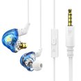 thumbnail image 3 of Matsuzay Auriculares con cable portátiles de 1,2 m, Cable de fibra colorido, auriculares HiFi para escuchar música, ver vídeos, ver llamadas de voz, Cables de audio/vídeo Azul, 3 of 6