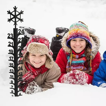 

Corashan Room Decor Snowflake Snow Meter Snowmobile Snow Meter Metal Snow Measuring Ruler Outdoor Garden Decoration Home Decor